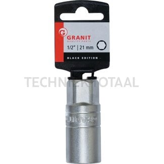 GRANIT BLACK EDITION 1/2" socket for spark plugs, 21 mm