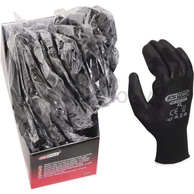 KS Tools Feinstrickhandschuhe Mikro 12 Paar - 3100475 - Referentienr.: 310.0475
