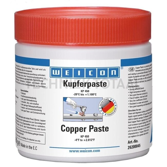 WEICON Copper paste KP 450 450g Copper-based lubricant and release agent paste - 26200045