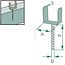 GRANIT Pfostenhalter U-Form 121 mm, h 200 mm, Ø 20 mm, s 4 mm galvanisiert