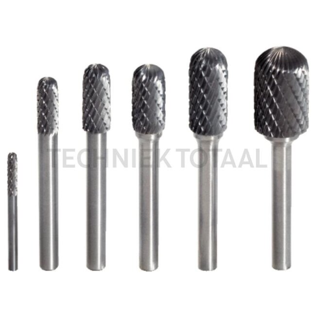KS Tools HM freesstift met ronde kop, vorm C, 3,0 - D1 3 mm, D2 3 mm, L1 38,5 mm