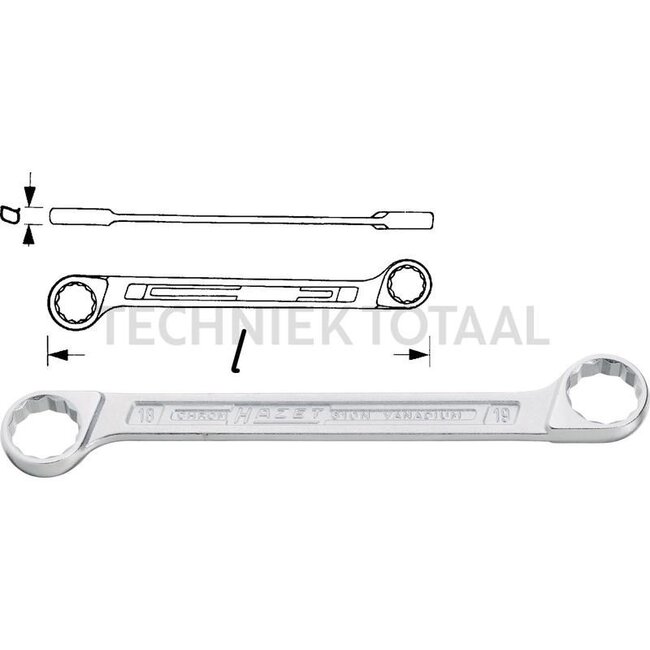 Hazet Double ring spanner - 610N-16X17 - 610N-16X17