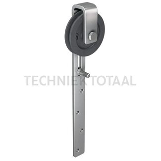 Schiebetürrolle Ø 160 mm, 175 kg, 498 x 45 mm, mit Bügel