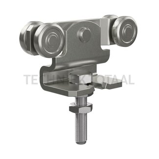Laufrolle doppelt 200 kg, 52 x 145 mm, Aufhängebolzen M16 x 70 mm