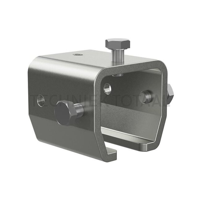 Oversteekmof om te lassen, 54 mm lang - 5009038 | Uitvoering: om aan te lassen | Breedte (mm): 50 | Lengte (mm): 50 | Technische gegevens: • Lasmof nr. 1 <br> • Verzinkt <br> • Voor het lassen aan stalen balken etc. <br> • Dit betekent individuele bevesti