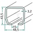 Geleiderail verzinkt 43 x 48 mm, zonder boring - 3 meter