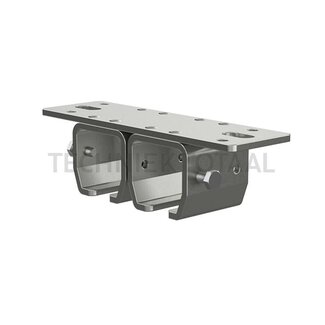 Plafondbevestigingsmof dubbele railgeleiding 194 x 60 mm, verzinkt