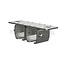 Plafondbevestigingsmof dubbele railgeleiding 194 x 60 mm, verzinkt