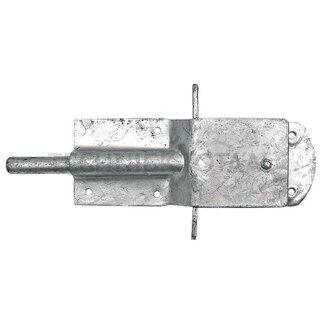 Stalgrendel verzinkte schuifgrendel, afsluitbaar, met 15 mm pen - Pendikte 15 mm, Uitvoering: gerade
