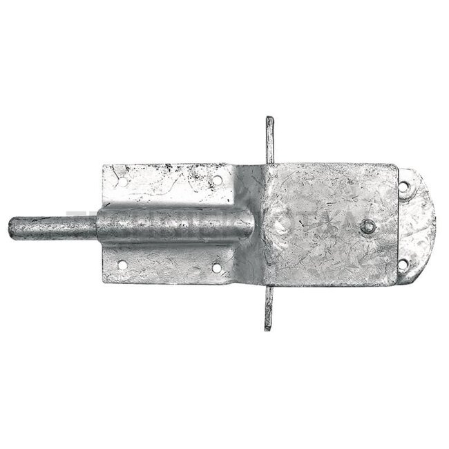 Stable gate catch straight, hot-dip galvanised, with 15 mm striker