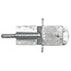 Stable gate catch straight, hot-dip galvanised, with 15 mm striker