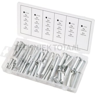 KS Tools Assortiment kopgaffelpennen Splitpenopname: 2,5 - 3 - 4 mm - Ø 5 - 12 mm