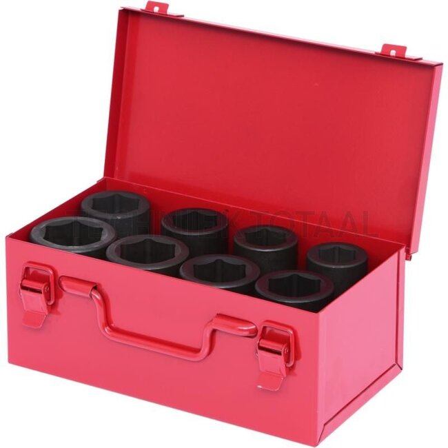 KS Tools 1" hexagonal impact socket set, long, 8 pcs., 24-38 mm - 515.0308 - Referentienr.: 515.0308