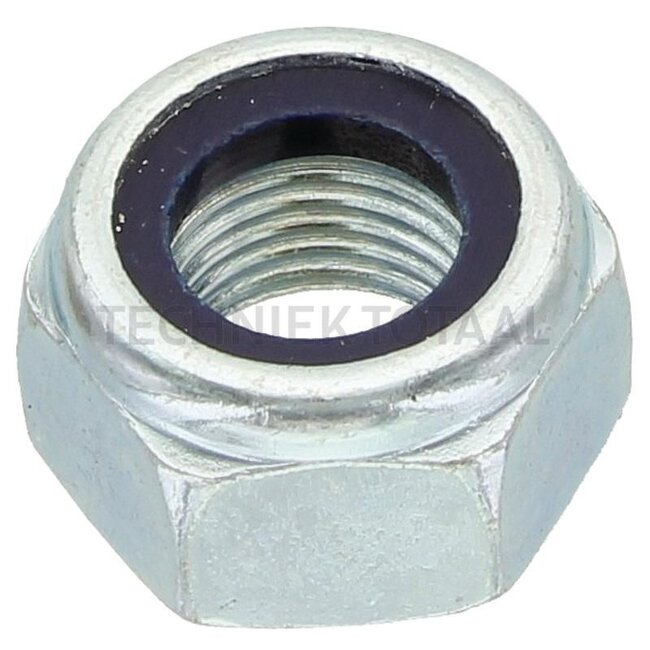 Borgmoer M12 x 1,25 mm DIN 985, sleutelmaat 19 mm, verzinkt