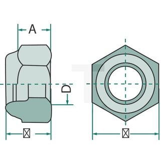 GRANIT Borgmoer 1/4" UNC DIN 985, staal
