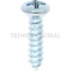 GRANIT Raised countersunk tapping screw 2.9x13 - 100 pcs.