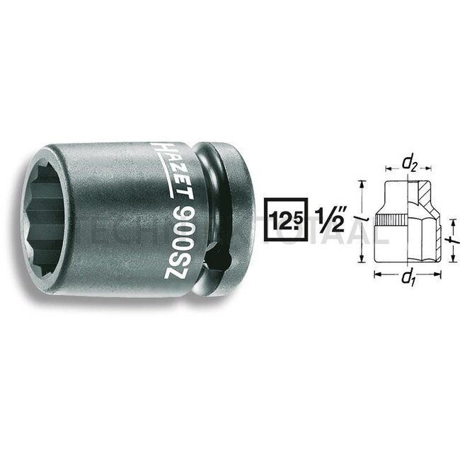 Hazet Impact socket (12-point) - 900SZ-16 - 900SZ-16