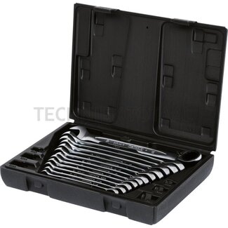 KS Tools GEARplus® ratelring-steeksleutelset, omschakelbaar, 12-delig, 8 - 19 mm