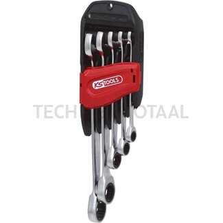 KS Tools GEARplus® ringratel-steeksleutelset gebogen, 5-delig, 8 - 19 mm