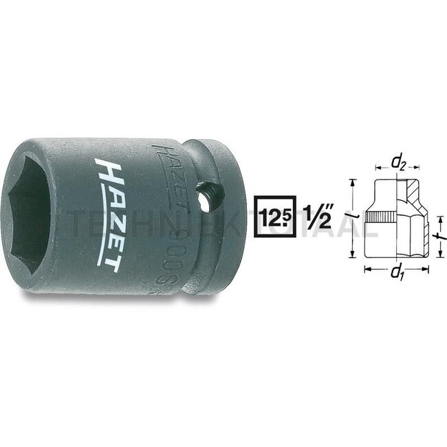 Hazet Hexagon impact socket wrench insert - 900S-32 - 900S-32