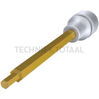 Hazet Screwdriver bit, 140 mm, SW5, Ti Square 12.5 mm (1/2 inch), internal hexagon profile 5 mm