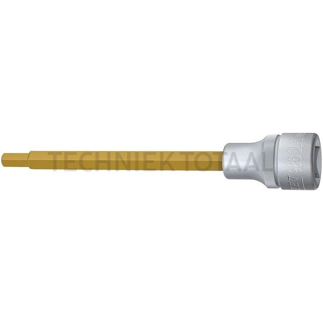 Hazet Screwdriver bit, 140 mm, SW6, Ti Square 12.5 mm (1/2 inch), internal hexagon profile 6 mm - 986SL-6 - 986SL-6