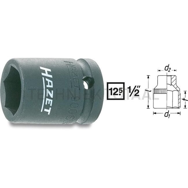 Hazet Hexagon impact socket wrench insert - 900S-24 - 900S-24