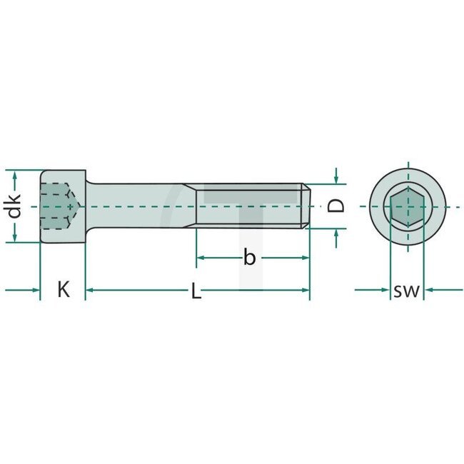 GRANIT Cylinder head bolt M10x25 DIN 912 - 48111