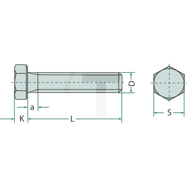 GRANIT Hexagon head bolt M20x80 DIN 960