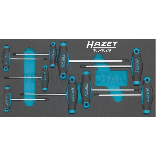 Hazet Screwdriver set with T-handle - 163-182/9 - 163-182/9