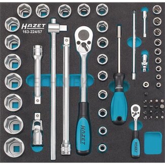 Hazet Dopsleutel- en schroevendraaierset 1/4" 1/4" + 1/2", 57-delig