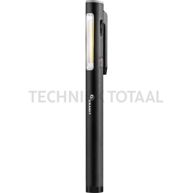 GRANIT BLACK EDITION Accu LED inspectielamp BEX 300 - 11659129 | Spotlight met high power SMD LED 200 lumen | Tweetraps zijdelingse werklamp met krachtige COB LED 100 / 300 lumen