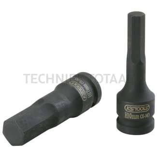 KS Tools 1/2" krachtdopsleutelbit voor binnenzeskant-schroeven, lang, 8 mm