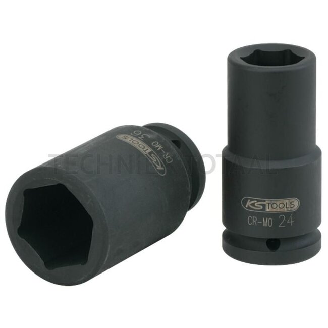 KS Tools 3/4" hexagon impact socket, long, 24 mm - 515.1424 - Referentienr.: 515.1424