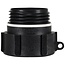 Tankadapter - Kleur: zwart, Afmetingen L x B x H 70 x 70 x 44 mm