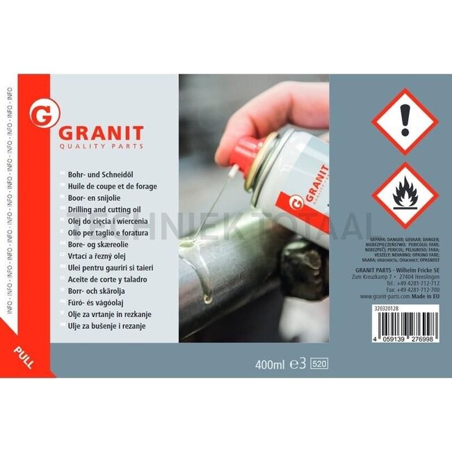 GRANIT Drilling and cutting oil gelb-braun spray can - 400 ml