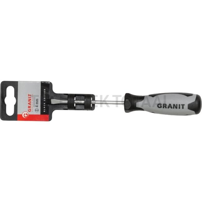 GRANIT BLACK EDITION Slotted screwdriver, 4 mm