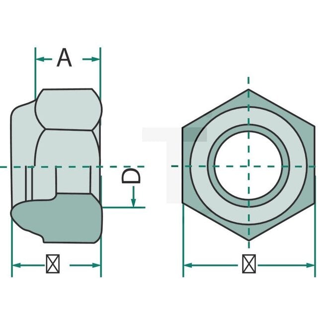 GRANIT Stoppmutter M6x1 DIN 985 - 100 Stück
