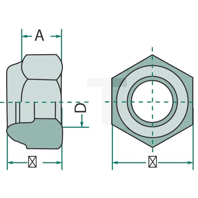 GRANIT Borgmoeren M16x2 - 50 stuks - 487985040 | Ø D (mm): 16 | A (mm): 10,5 | DIN: 985 | Draad: M16 | Spoed: 2 | Materiaal: staal | ISO nr.: 10511 | Sleutelmaat (mm): 24 | Type: Borgmoeren | Borgmoer: ja | Oppervlakte: galvanisch verzinkt | Draadsoort: standaar