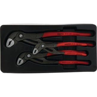 KNIPEX Waterpomptangenset 3-delig met fijnafstelling en klembescherming