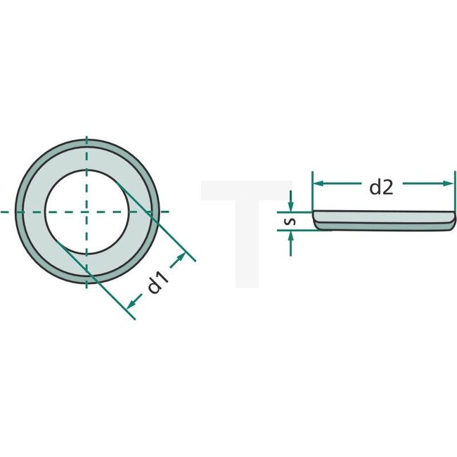 GRANIT Sluitring VPE100 - 100 stuks - 487125001WR | DIN: 125 | d1 (mm): 5,3 | d2 (mm): 10 | Materiaal: Staal | Dikte (mm): 1 | Voor draad: M5 | Kwaliteitsklasse: verzinkt | ISO nr.: 7089 | VPE: 100