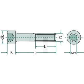 GRANIT Cylinder head bolt M20x70 DIN 912