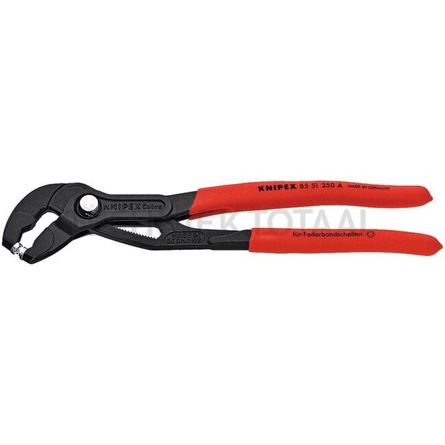 KNIPEX Slangklemtang - 7608551250A, 8551250A | Bekopening (mm): 0-70 | Verstelposities: 25 | Lengte: 250 mm