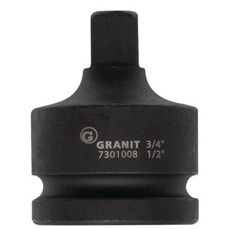 GRANIT BLACK EDITION 3/4" krachtadapter, 3/4"F x 1/2" 3/4" F x 1/2" M