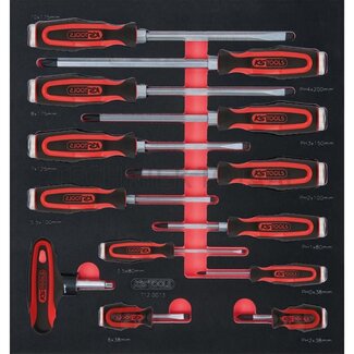 KS Tools SCS ERGOTORQUEmax Schraubendreher-Satz 13-teilig, in Zollmaße 1/4", 5/16", 11/32", 3/8", 7/16", 1/2", 9/16", 5/8", 11/16", 3/4", 13/16", 7/8", 15/16"