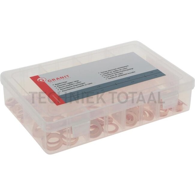 Assortiment koperringen - 240 stuks