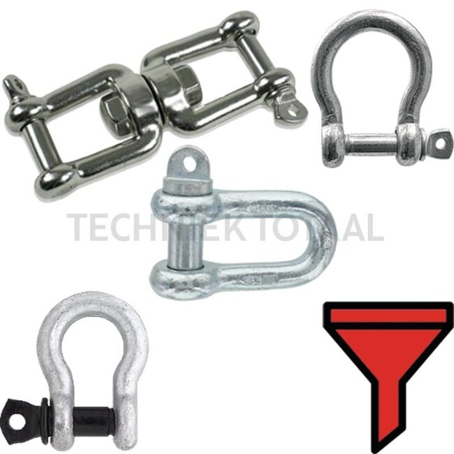 GRANIT D-shackle 1/4" - 000046050614, 0000046050614