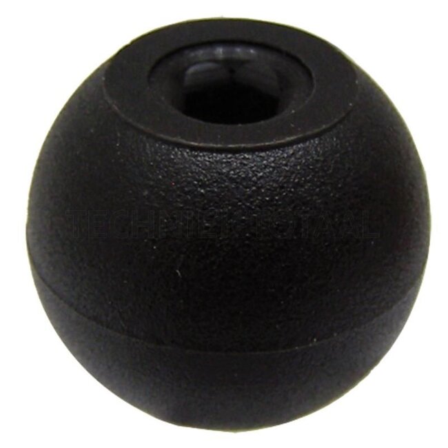 GRANIT Kogelknop om erop te persen - Uitvoering: voor as Ø: 10 mm, Ø D 40 mm, Kleur: zwart