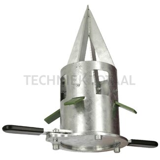 Big bag uitloop metaal Ø 210 mm, hoogte 459 mm, binnen Ø 150 mm
