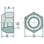 Borgmoeren M6x1 - 10 stuks - 4990204 | Ø D (mm): 6 | A (mm): 4 | DIN: 985 | Draad: M6 | Spoed: 1 | Inhoud: 10 | Materiaal: staal | ISO nr.: 10511 | VPE: 10 | Type: Borgmoeren | Aantal per blister: 10 | Borgmoer: ja